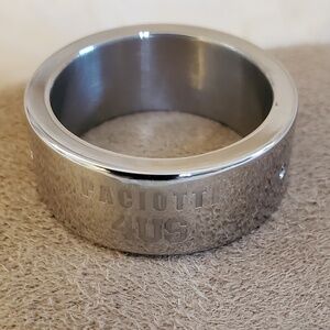 NWOT Dominate with this Men's Stainless Steel Cesare Paciotti Ring with Diamonds